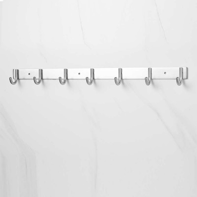 Bathroom accessories strong and durable robe hook wall hanger rack coat 7 hooks