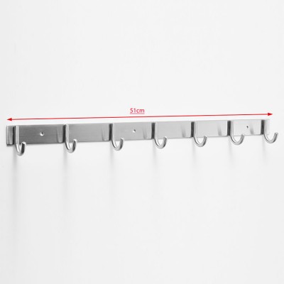 304 Stainless Steel Clothes Rack Wall Coat Hook Rack Decorative Metal Hooks