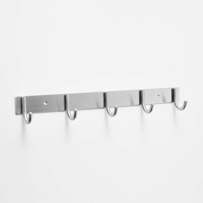 35*4*4.5cm 304 stainless steel silver robe hook wall mounted coat hooks  for bathroom