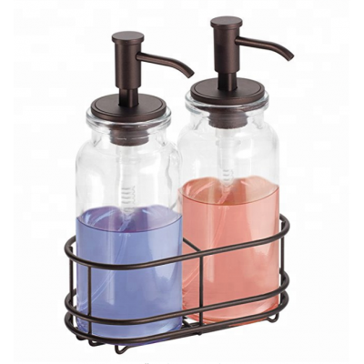 Bathroom Metal Wire Hand Soap Liquid Organizer Rack Holder