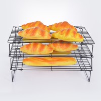 YZ1223 Three Tier Iron Metal Foldable Cooling Rack Mesh Wire For Baking And Food