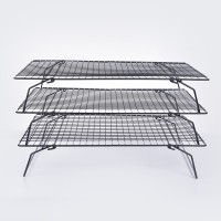 YZ1239 Iron Stackable Non-Stick Cooling Rack Set Of 3